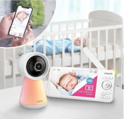 „Vtech VTech RM5756HD“ kūdikių monitorius – išmanusis kūdikių vaizdo domofonas su „Wi-Fi“