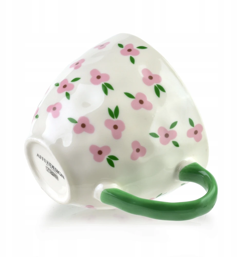 Nici Affek Design FLORELLA Puodelis 400ml 11x15x9 cm rožinė kwiatki