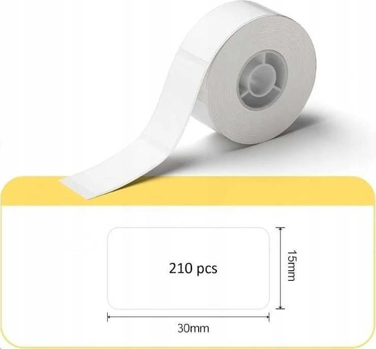 Šiluminės etiketės Niimbot lipdukai T 15x30mm 210 vnt (balta)
