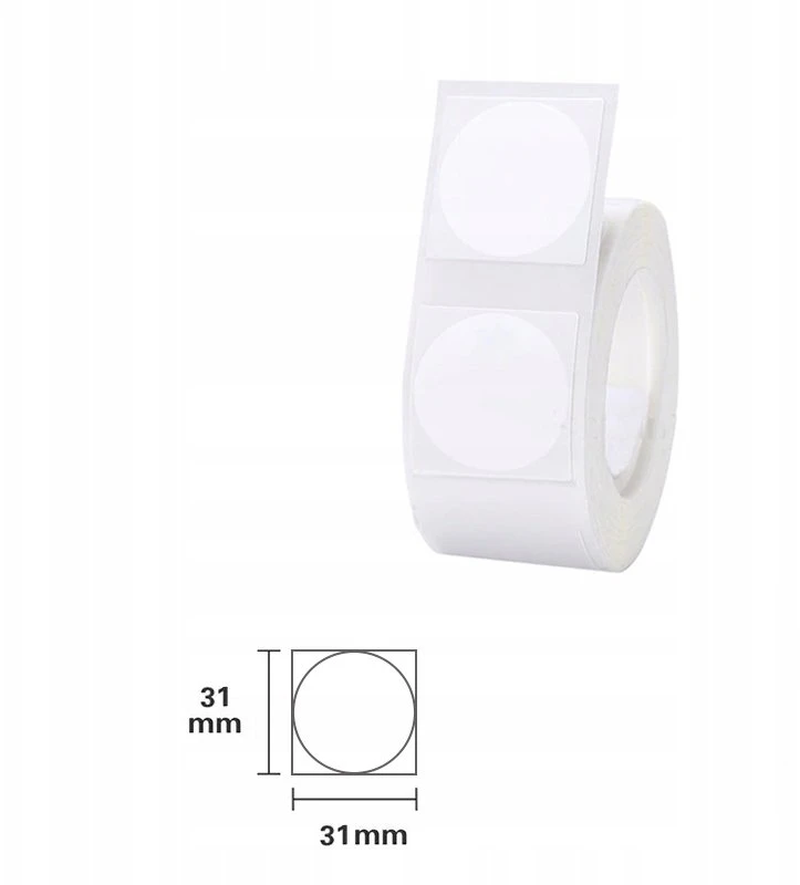 Niimbot T31*31 Round -210White terminės etiketės baltas