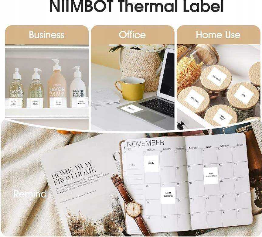 Terminės etiketės NIIMBOT T40*30-230 Baltos spalvos
