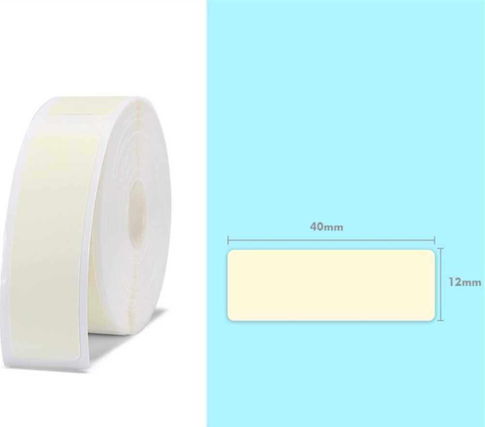 Niimbot etiketės RP 12x40mm 160vnt šviesiai geltonos D11 ir D110