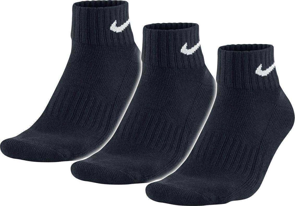 Nike Value Cotton Quarter kojinės 3 poros SX4926 001