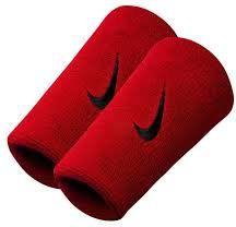 Riešinės sportui plačios Nike Swoosh raudonos 2vnt. NNN05601