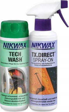 Nikwax Tech Wash/TX priežiūros rinkinys. Tiesioginis purškiamas 2x300 ml (NI-02)