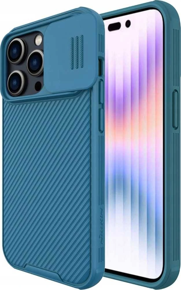 Dėklas Nillkin CamShield Pro Apple iPhone 14 Pro mėlynas