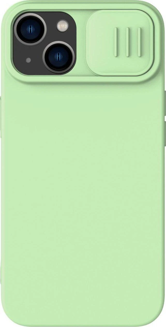 Dėklas Nillkin CamShield Silky Magnetic Silicone Apple iPhone 14 Plus šviesiai žalias