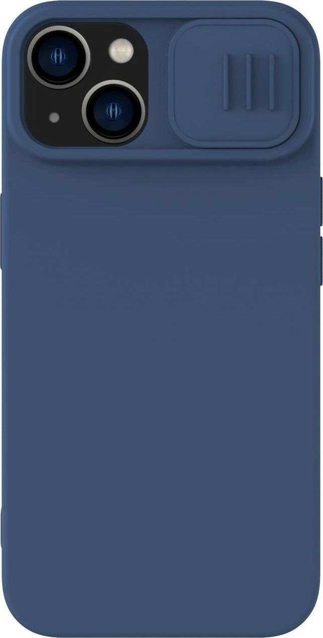 Nillkin CamShield Silky silikoninis iPhone 14 Plus with Camera Protector dėklas telefonui mėlynos spalvos