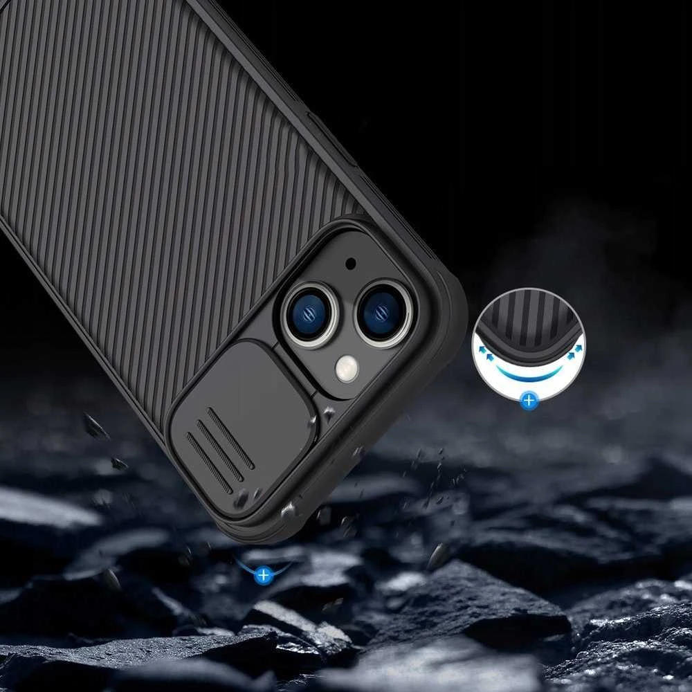 Nillkin CamShield Pro Magnetic Apple iPhone 14 Plus Camera Protector dėklas telefonui juodos spalvos (with MagSafe)