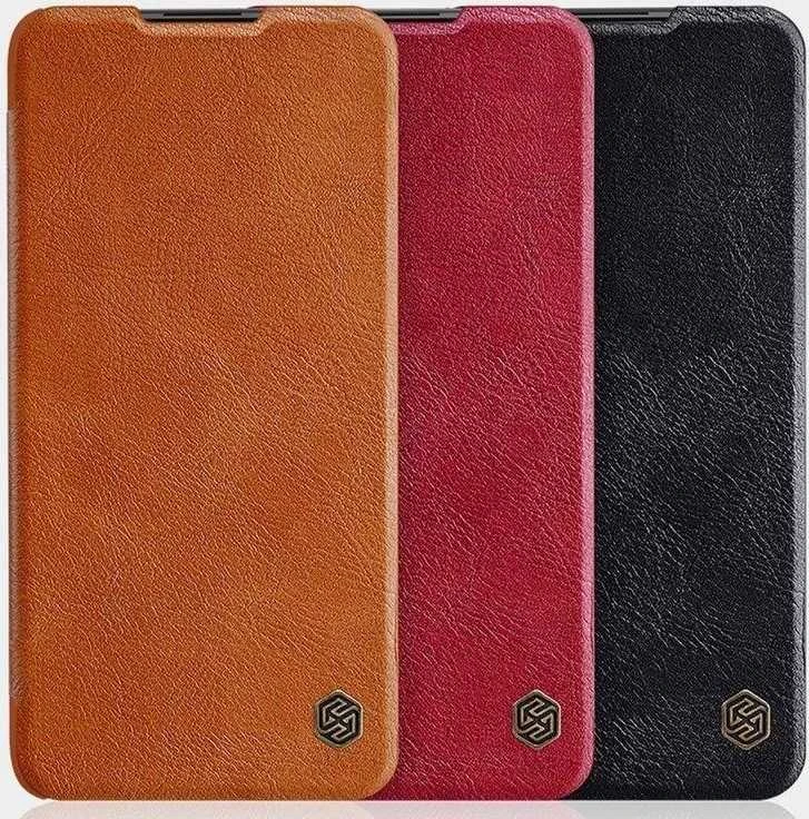 Nillkin Qin leather holster Xiaomi Redmi Note 9T 5G dėklas telefonui rudos spalvos