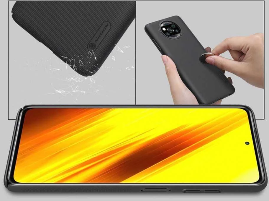 Nillkin Frosted dėklas Xiaomi Poco X3 NFC (mėlynas) universaliam