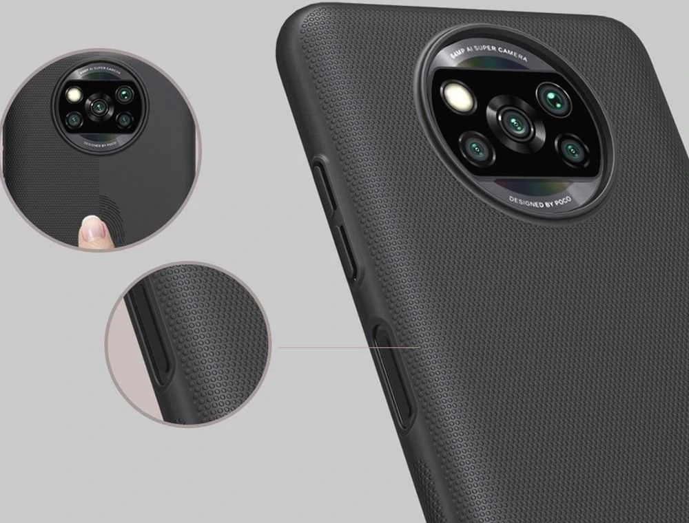 Nillkin Frosted dėklas Xiaomi Poco X3 NFC (mėlynas) universaliam