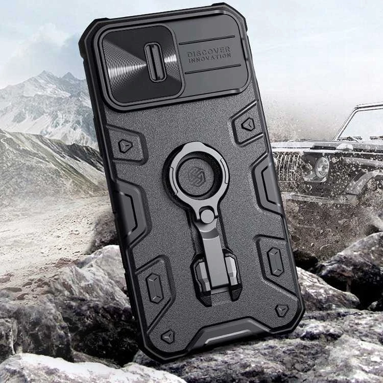 Nillkin CamShield Armor Pro dėklas, skirtas iPhone 14 Pro Max (juodas)