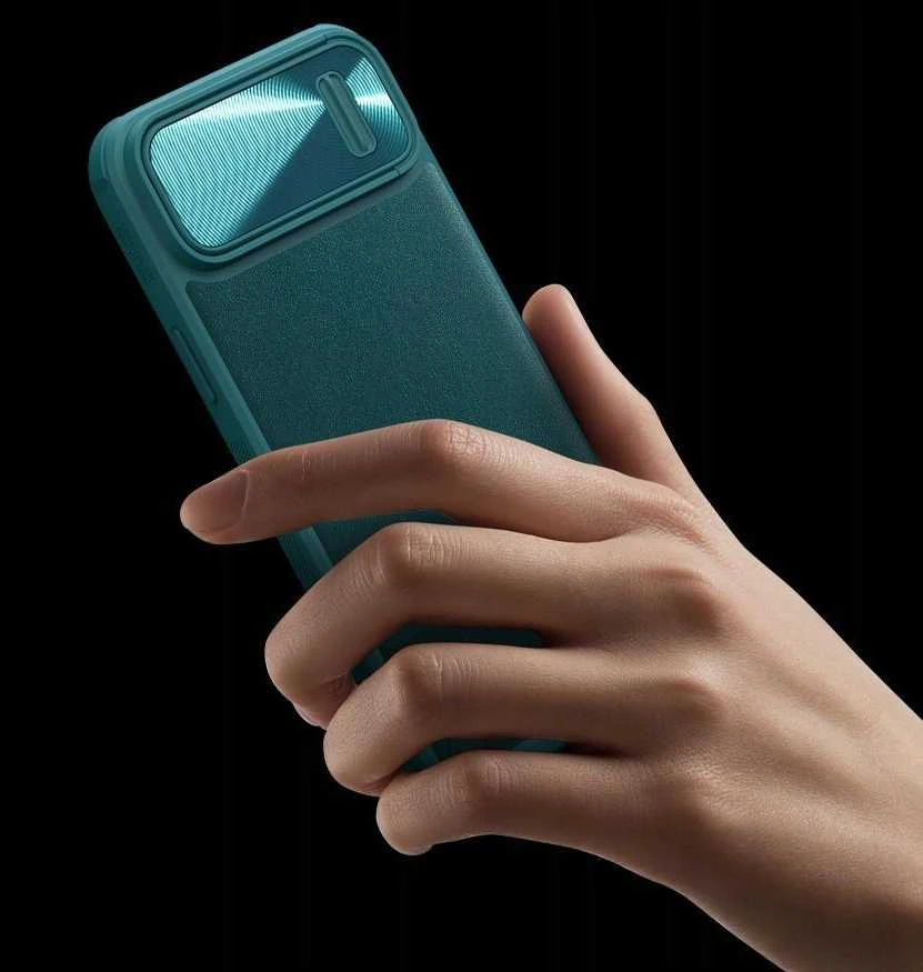 Nillkin CamShield Leather S Apple iPhone 14 Plus with camera dėklas telefonui žalios spalvos