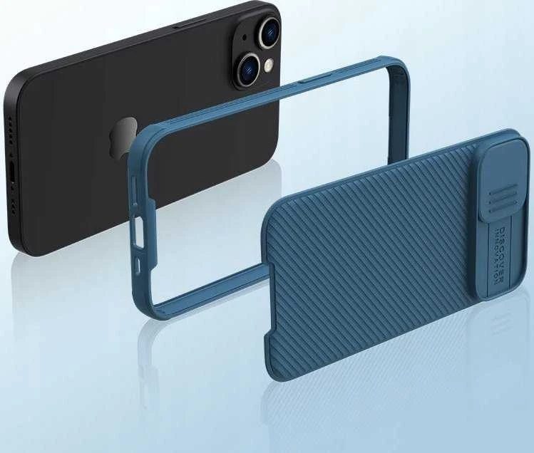 Nillkin CamShield Pro Magnetic Apple iPhone 14 Plus Camera Protector dėklas telefonui mėlynos spalvos (with MagSafe)