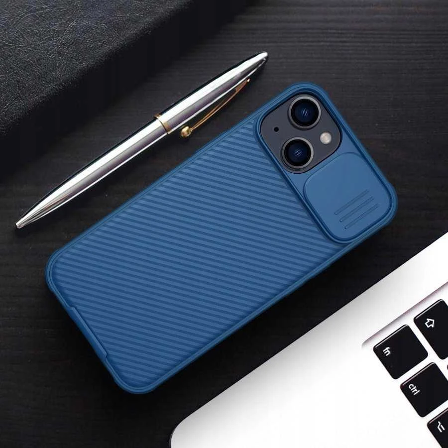 Nillkin CamShield Pro Magnetic Apple iPhone 14 Plus Camera Protector dėklas telefonui mėlynos spalvos (with MagSafe)