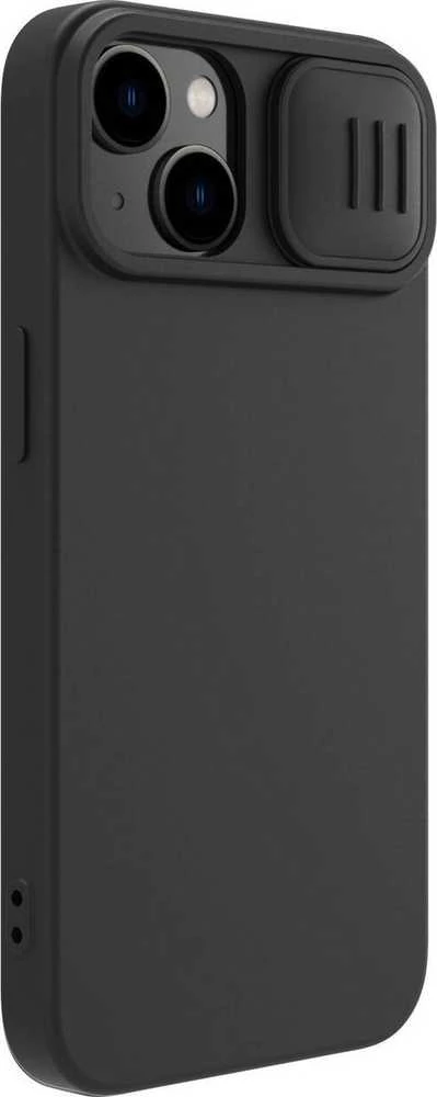 Dėklas Nillkin CamShield Silky Silicone Apple iPhone 15 Plus juodas