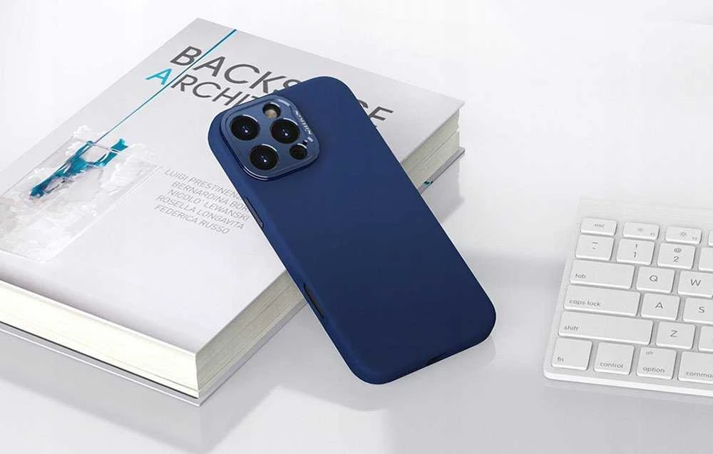Nillkin LensWing magnetinis dėklas Apple iPhone 16 Pro Max (mėlynas)
