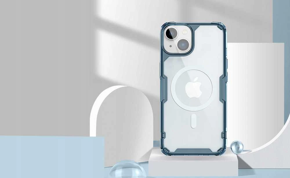 Nillkin Nature TPU Pro magnetinis dėklas, skirtas Apple iPhone 14 Plus (mėlynas)