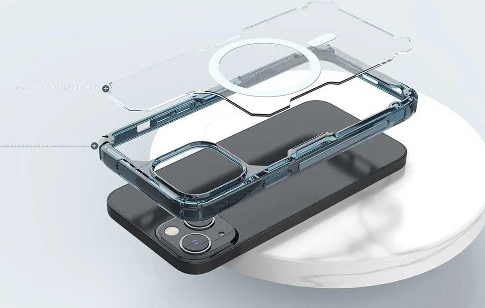 Nillkin Nature TPU Pro magnetinis dėklas, skirtas Apple iPhone 14 Plus (mėlynas)