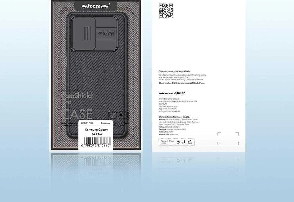 Nillkin CamShield Pro Armored Camera Protector Samsung Galaxy A73 dėklas telefonui mėlynos spalvos