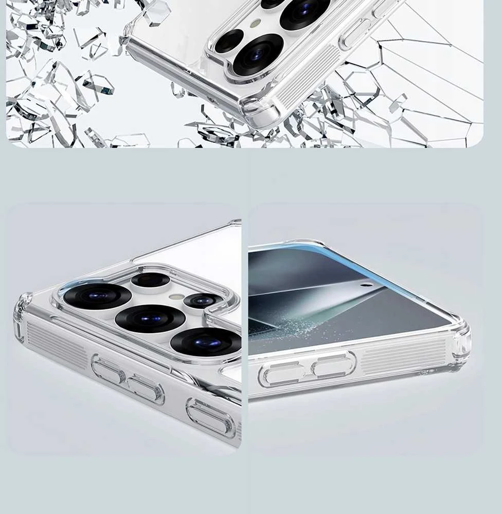 „Nillkin Nature TPU Pro“ magnetinis dėklas, skirtas „MagSafe“ telefonui „Samsung Galaxy S25 Ultra“ (baltas)