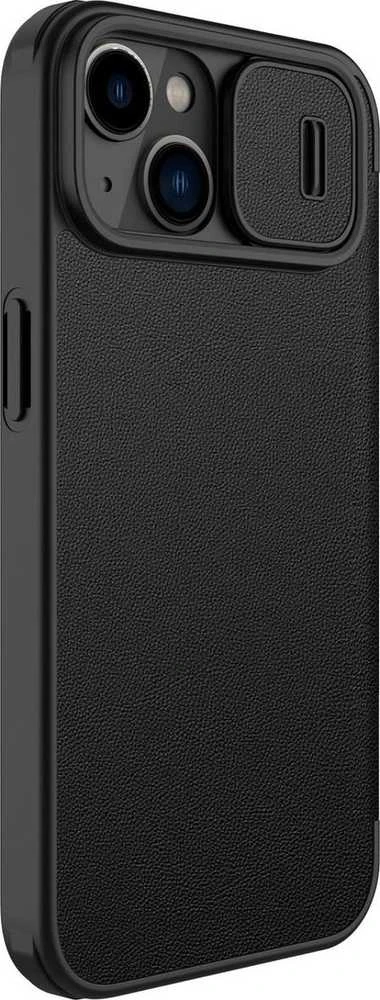 Nillkin Qin Pro odinis dėklas, skirtas iPhone 14 Plus (juodas)