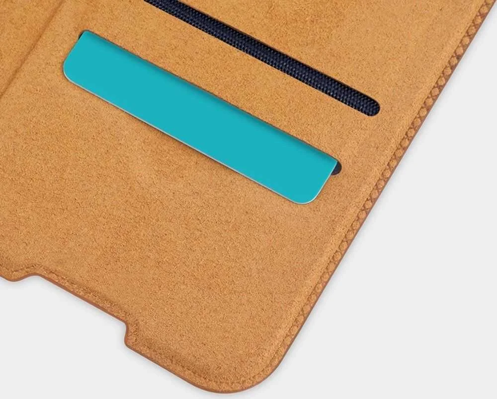 Nillkin Qin leather holster case Samsung Galaxy A42 5G dėklas telefonui juodos spalvos