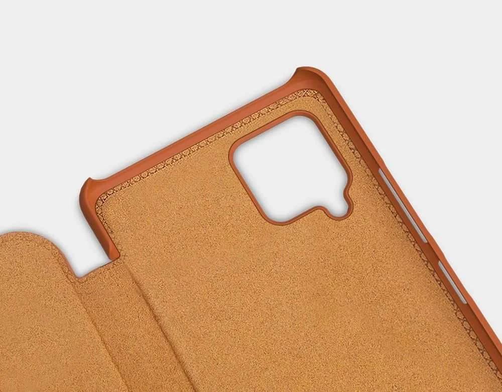 Nillkin Qin leather holster case Samsung Galaxy A42 5G dėklas telefonui juodos spalvos