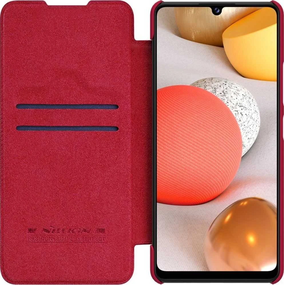 Nillkin Qin leather holster case Samsung Galaxy A42 5G dėklas telefonui juodos spalvos