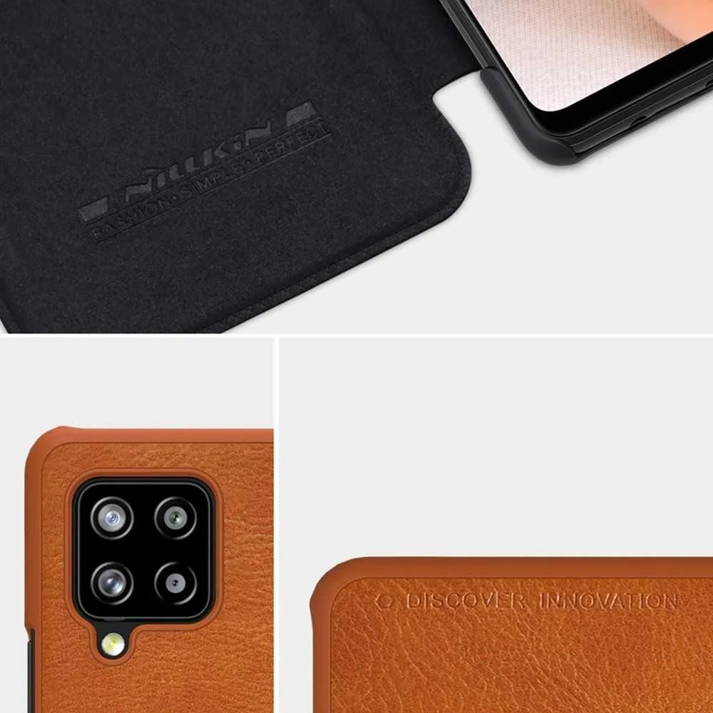 Nillkin Qin leather holster case Samsung Galaxy A42 5G dėklas telefonui juodos spalvos