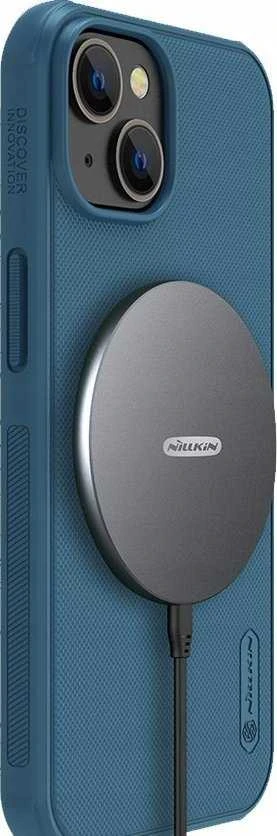 Dėklas Nillkin Super Frosted Shield Pro Magnetic Apple iPhone 14 Plus mėlynas