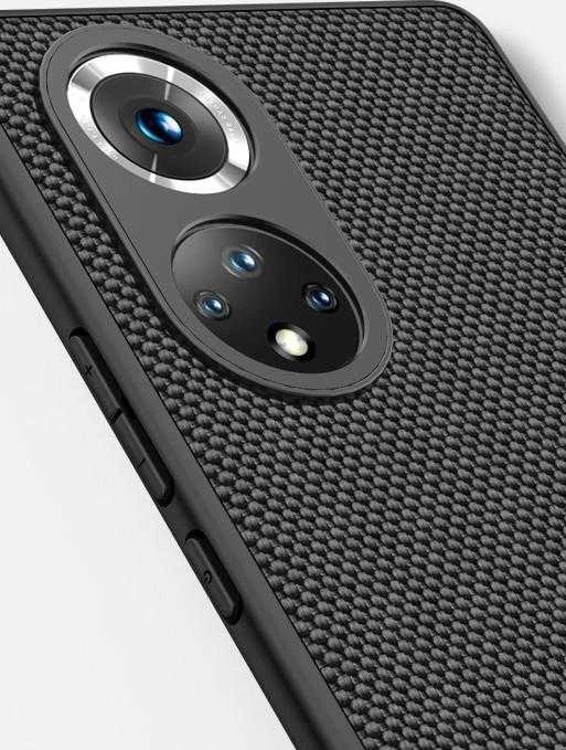 Nillkin Textured durable reinforced gel frame and nylon back Honor 50 Pro dėklas telefonui juodos spalvos