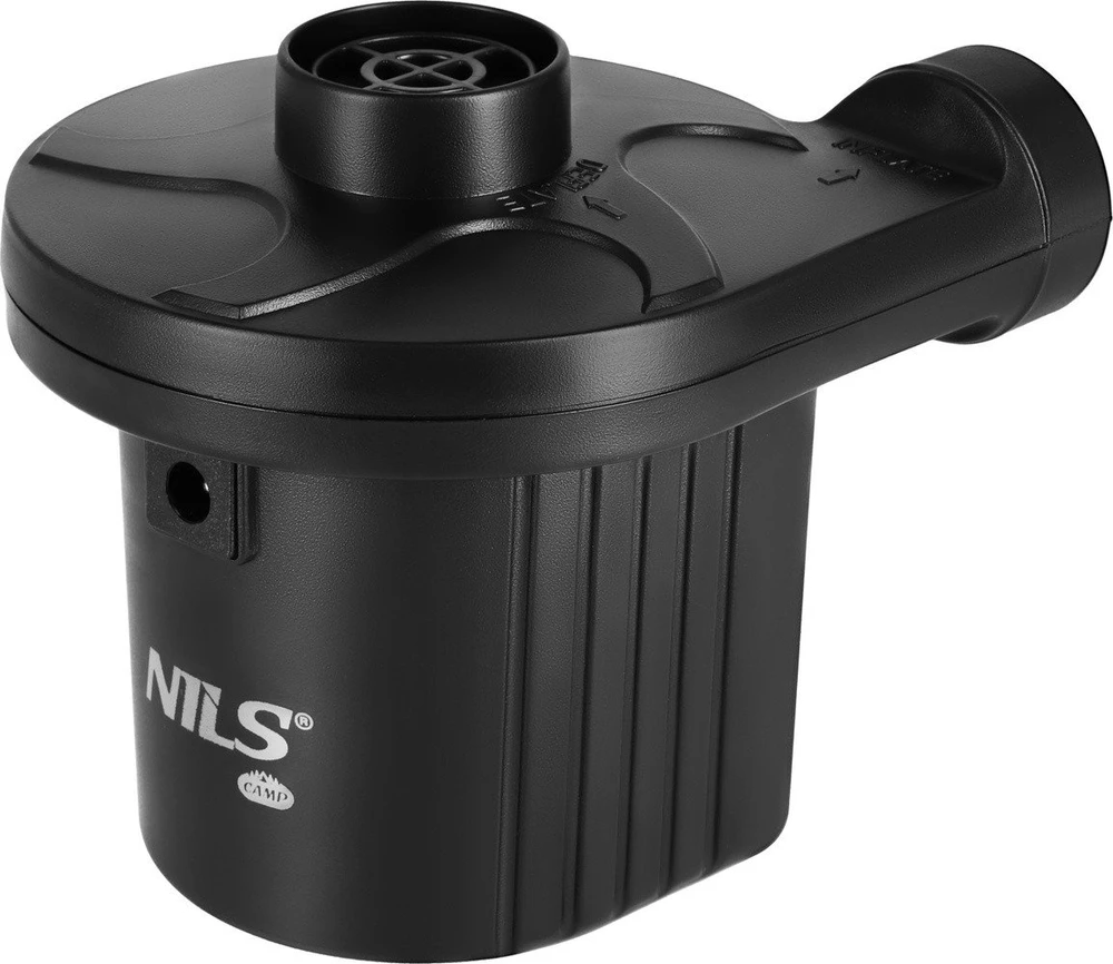 Nils Extreme elektrinis turistinis siurblys čiužiniui + adapteriai 230-12V Nils Camp NC17115 juoda