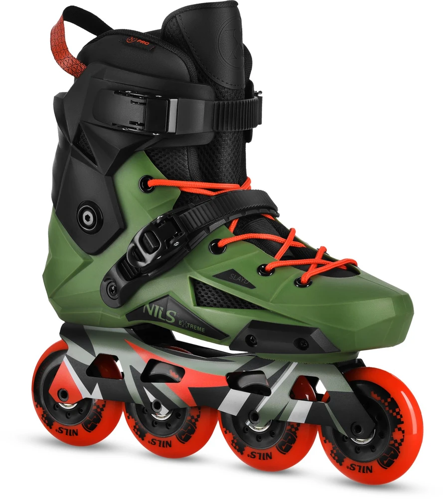 Nils Extreme NA1601 Žalias SLALOM INLINE SKATES SLAYD