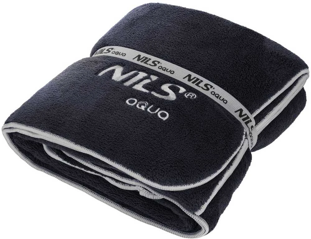 Rankšluostis Nils Extreme NAR14 RĘCZNIK su mikrofibre FROTTE JUODA 160X80cm NILS AQUA