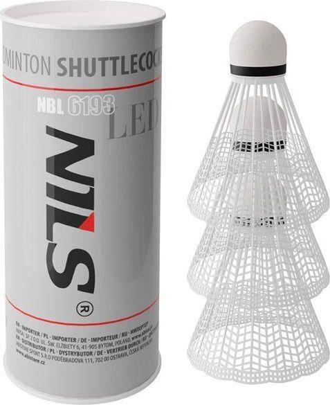 Nailoniniai badmintono plunksniukai Nils NBL6193, LED, 3 vnt.
