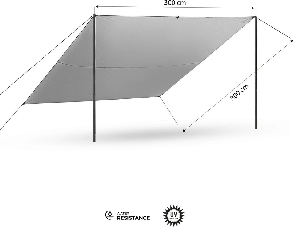 Nils Extreme tentas 300x300cm, žalias (be strypų) NC17107