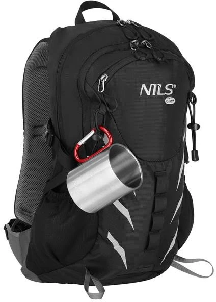 Nils Extreme NC17110 KUBEK KEMPINGOWY Z KARABIŃCZYKIEM 330 ML STAL NIERDZEWNA Raudonas NILS CAMP