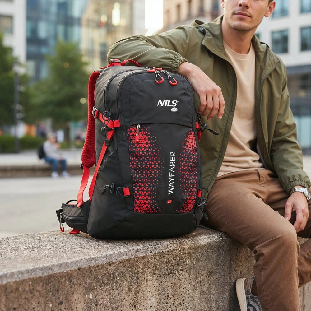 Nils Extreme NC1925 Kuprinė Turistinis Raudonas WAYFARER 35L NILS CAMP