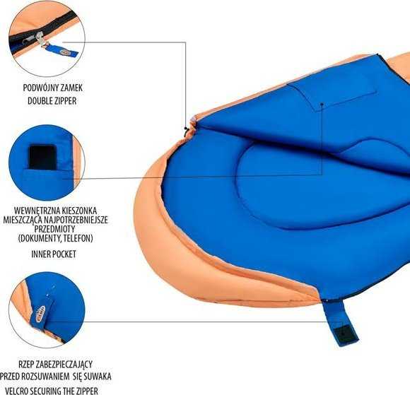 NC2007 Oranžinis SLEEPING BAG JUNIOR NILS CAMP