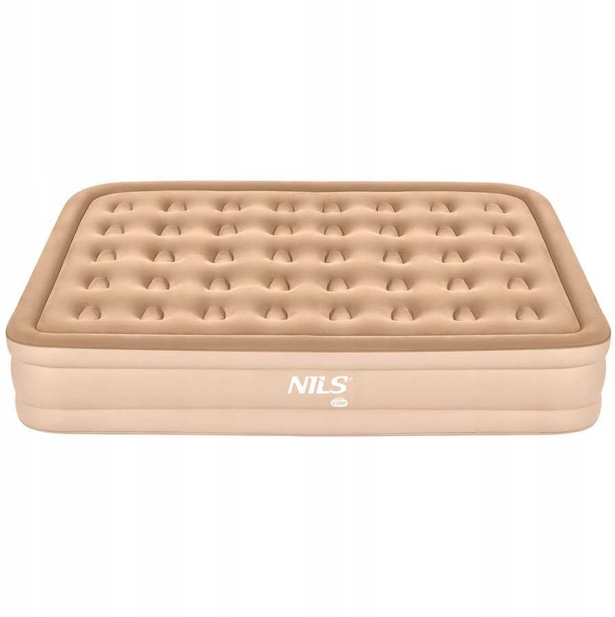 Nils Extreme NC2808 Čiužinys DWUOSOBOWY KING SIZE BEŻOWY + POMPKA ELEKTRYCZNA NILS CAMP