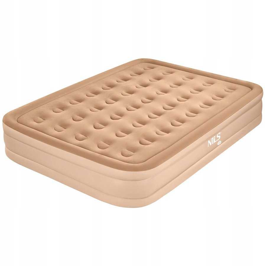 Nils Extreme NC2808 Čiužinys DWUOSOBOWY KING SIZE BEŻOWY + POMPKA ELEKTRYCZNA NILS CAMP