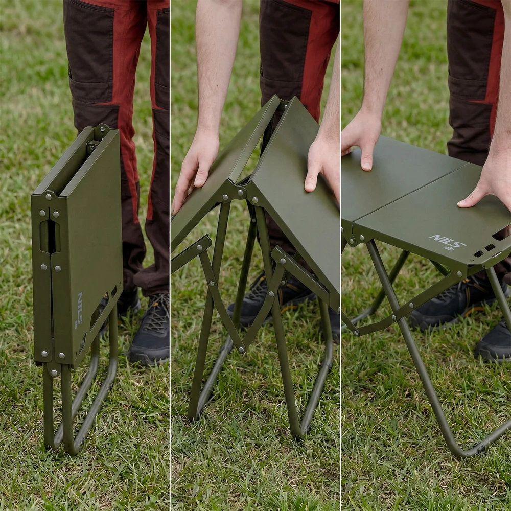 Nils Extreme NC3310 Staliukas składany military składany žalia Nils Camp