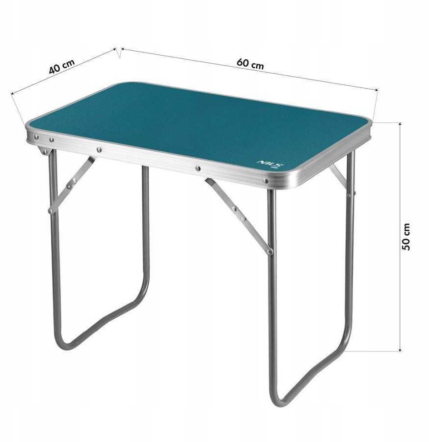 Nils Extreme NC3401 stalas KEMPINGOWY 60x40x50 CM Mėlynas NILS CAMP