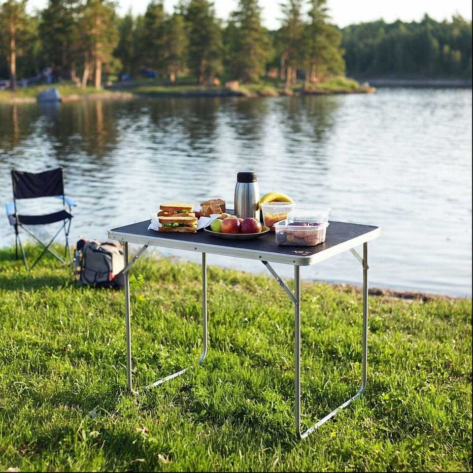 Nils Extreme NC3401 stalas KEMPINGOWY 60x40x50 CM CIEMNOSZARY NILS CAMP