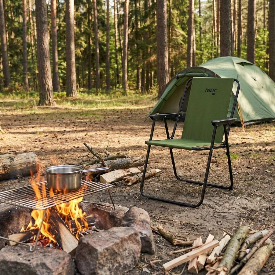Nils Extreme NC3503 sulankstoma stovyklavimo kėdė, žalia NILS CAMP
