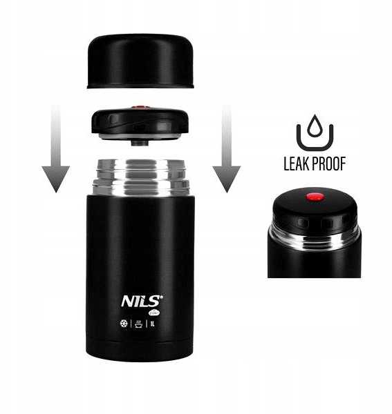 Nils Extreme NC3802 Termosas OBIADOWY 1000ML JUODA NILS CAMP