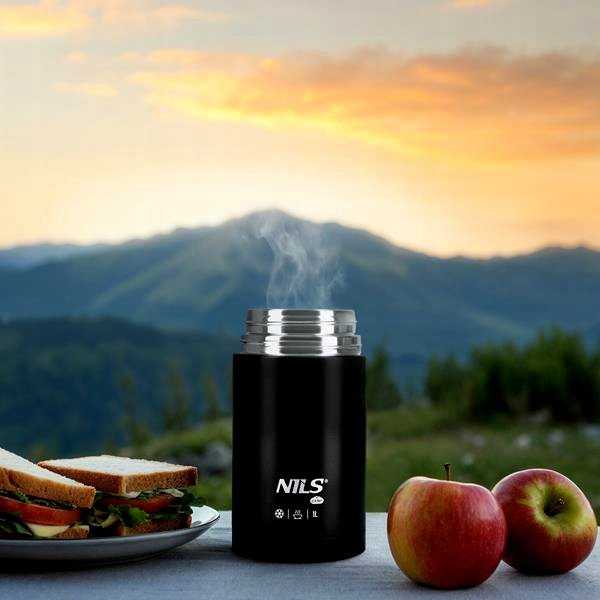 Nils Extreme NC3802 Termosas OBIADOWY 1000ML JUODA NILS CAMP