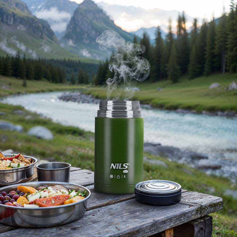 Nils Extreme NC3802 Termosas OBIADOWY 1000ML Žalias NILS CAMP